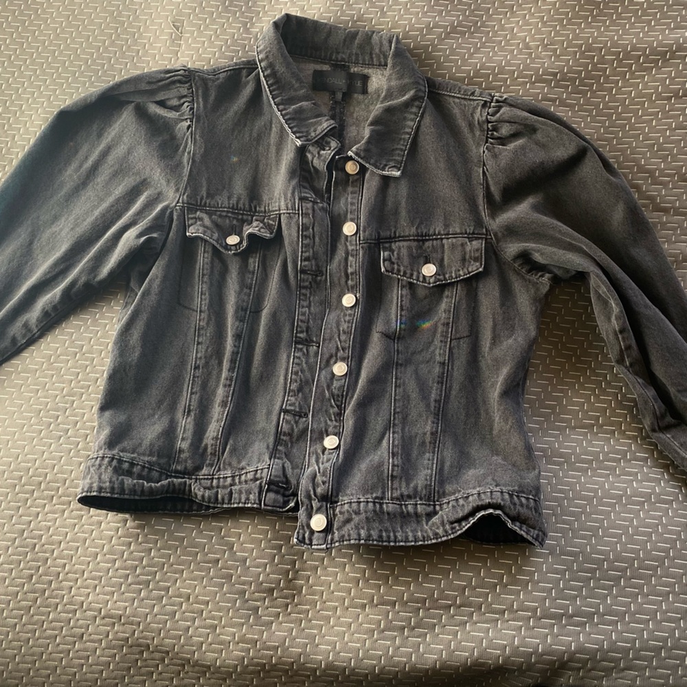 KENDALL + KYLIE Women's Puff Sleeve Denim Jacket